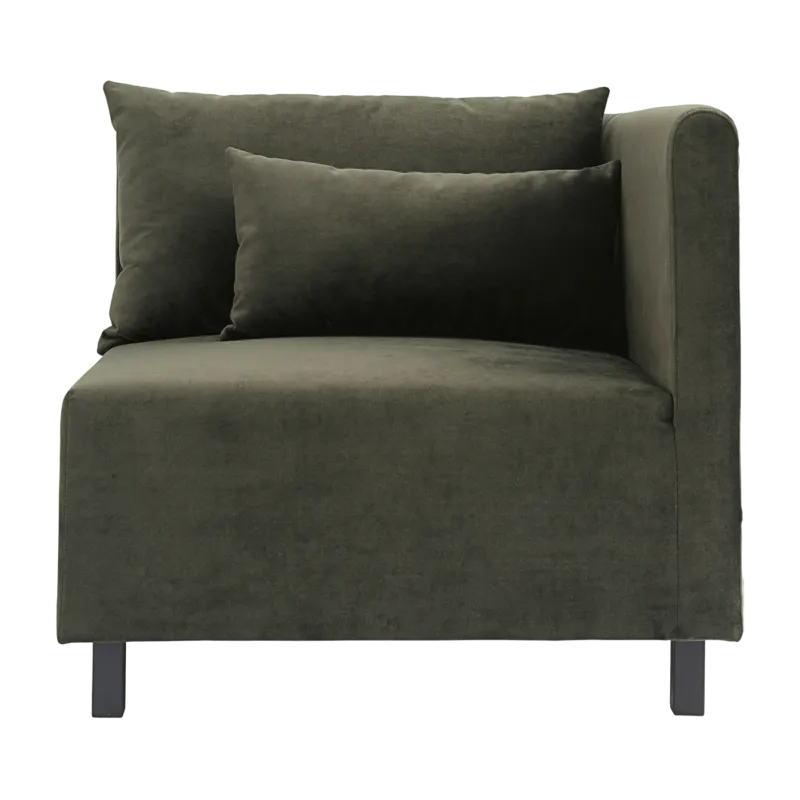 Module d'angle droit en velours Slow Green - House Doctor - The Cool Republic