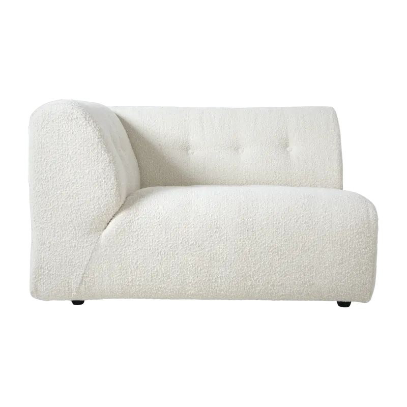 Module d'angle gauche 2 places en bouclé crème Vint - Hkliving - The Cool Republic