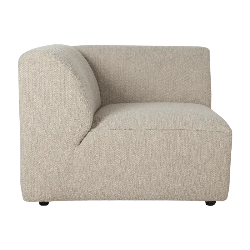 Module d'angle gauche en bouclé taupe Jax - Hkliving - The Cool Republic