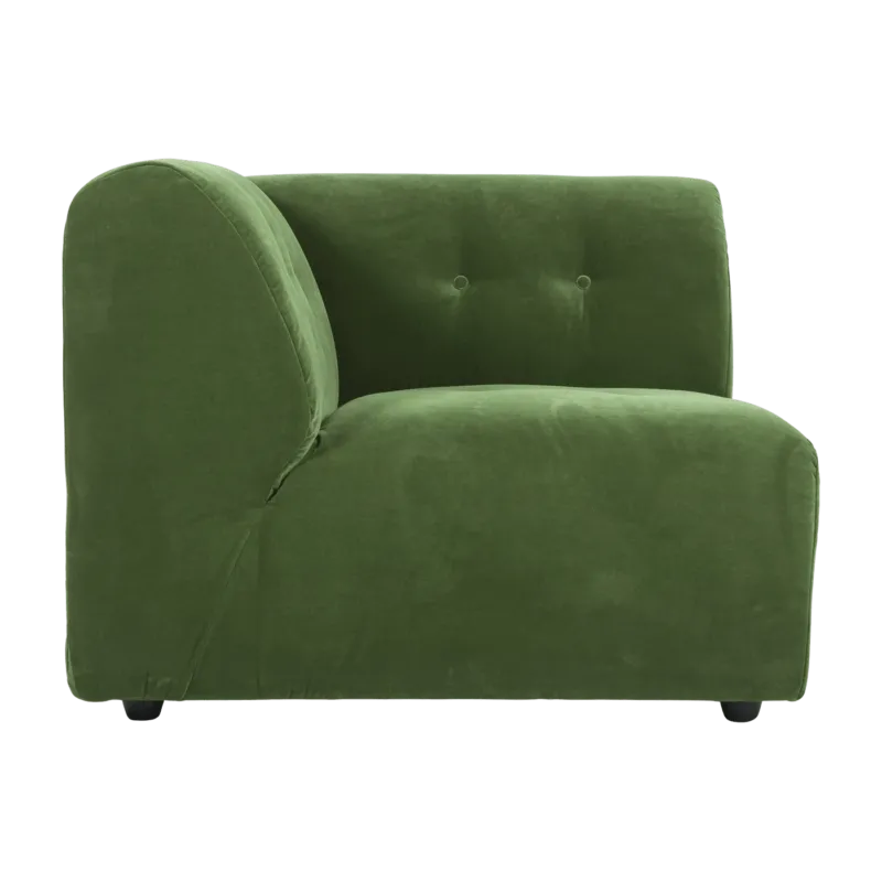 Module d'angle gauche en velours vert Vint - Hkliving - The Cool Republic