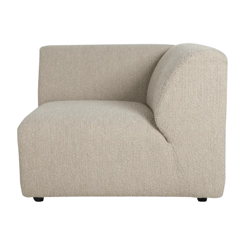 Module de fin angle droit en bouclé taupe Jax - Hkliving - The Cool Republic