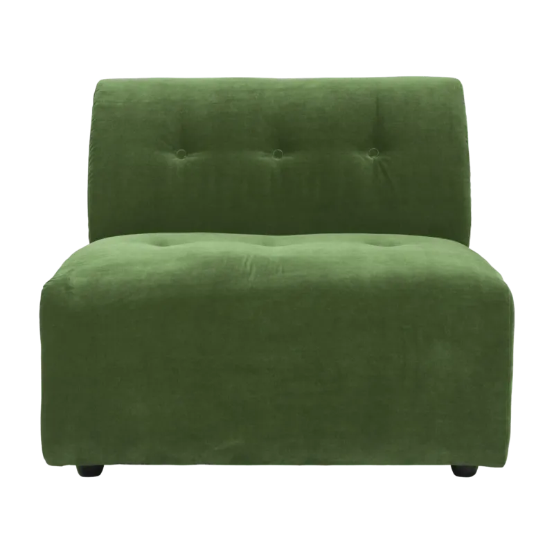 Module milieu 1 place en velours vert Vint - Hkliving - The Cool Republic