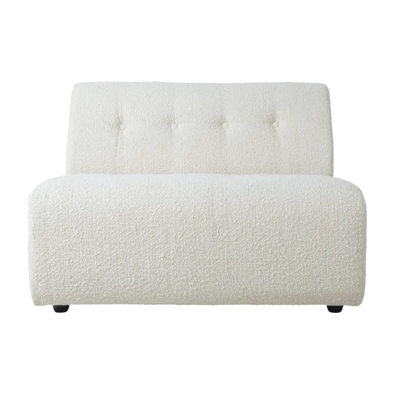 Module milieu 2 place en bouclé crème Vint - Hkliving - The Cool Republic