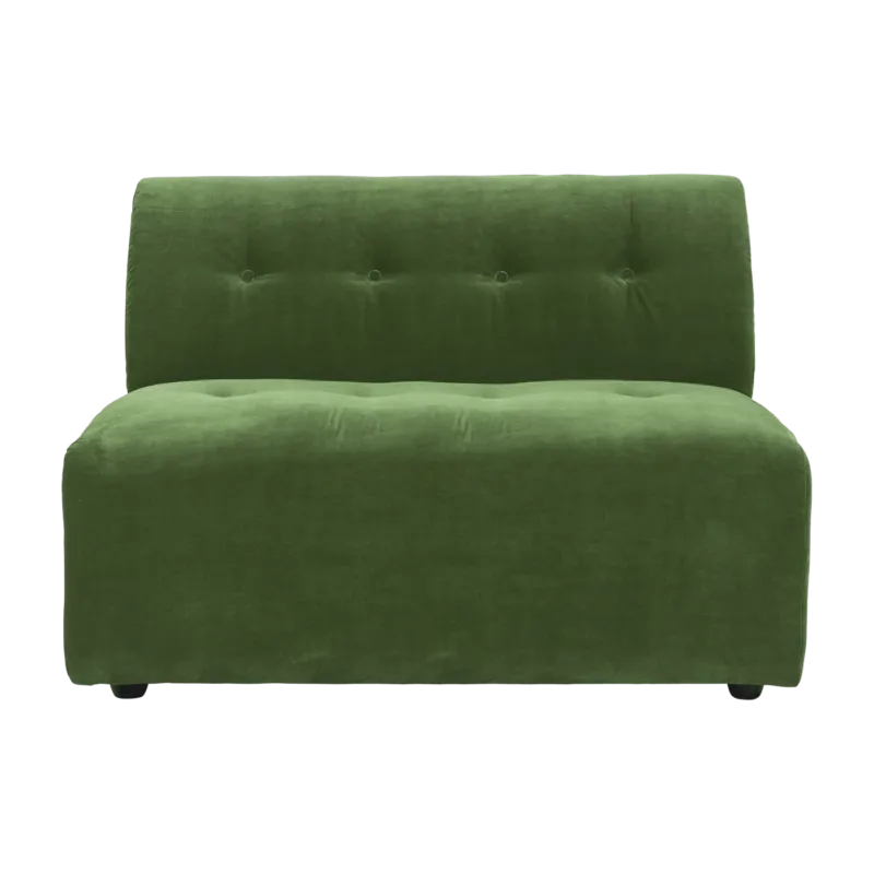Module milieu 2 place en velours vert Vint - Hkliving - The Cool Republic