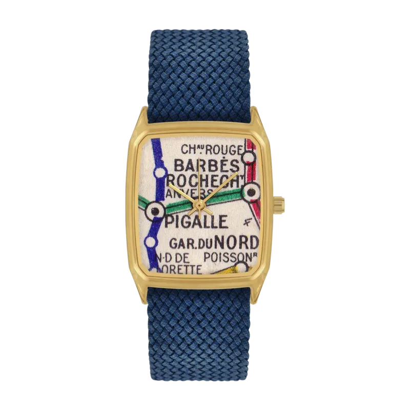 Montre en perlon bleu 26 mm Barbès - Laps - The Cool Republic