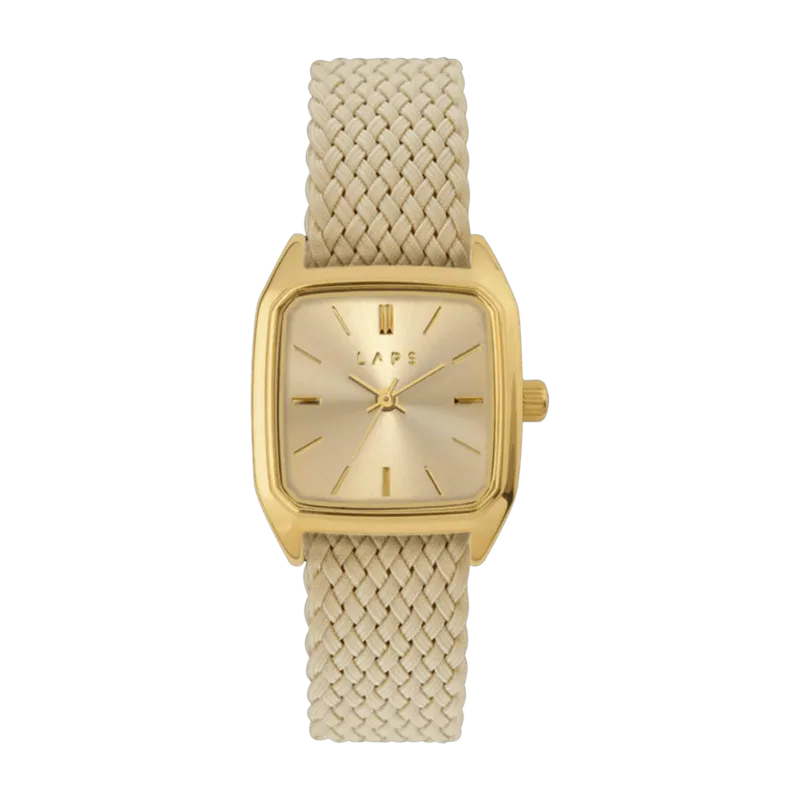 Montre en perlon champagne 14 mm Prima - Laps - The Cool Republic
