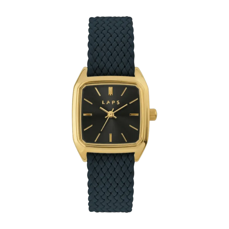Montre en perlon noir 14 mm Prima - Laps - The Cool Republic