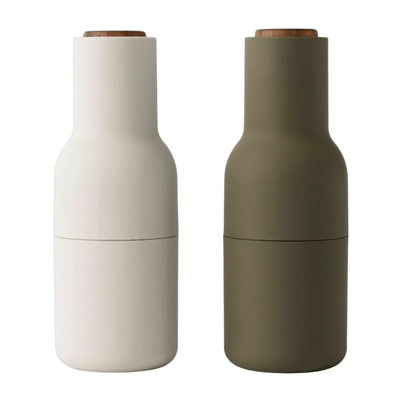 Moulin à sel et moulin à poivre kaki et beige Bottle - Audo - The Cool Republic