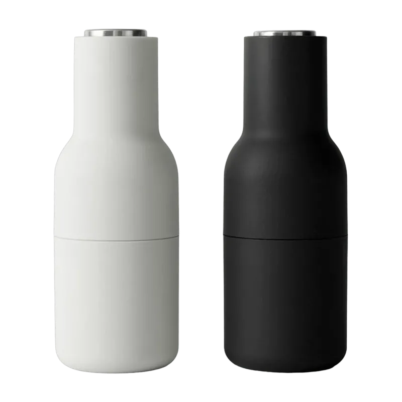 Moulin à sel et moulin à poivre noir et blanc Bottle - Audo - The Cool Republic