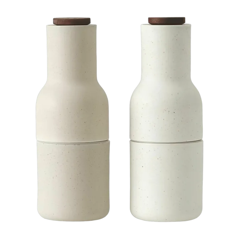 Moulin à sel et moulin à poivre sable et blanc Céramique Bottle Grinder - Audo - The Cool Republic
