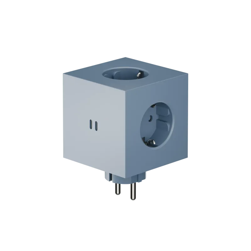Multiprise murale USB-C 30W bleu Square 2 - Avolt - The Cool Republic