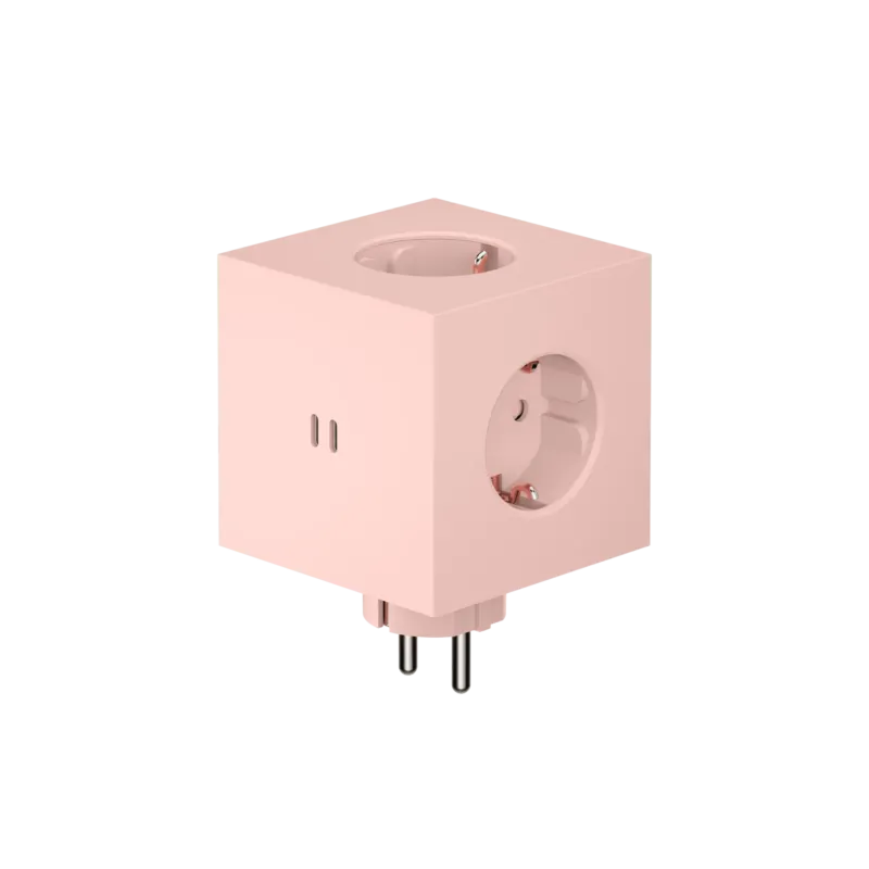 Multiprise murale USB-C 30W rose Square 2 - Avolt - The Cool Republic