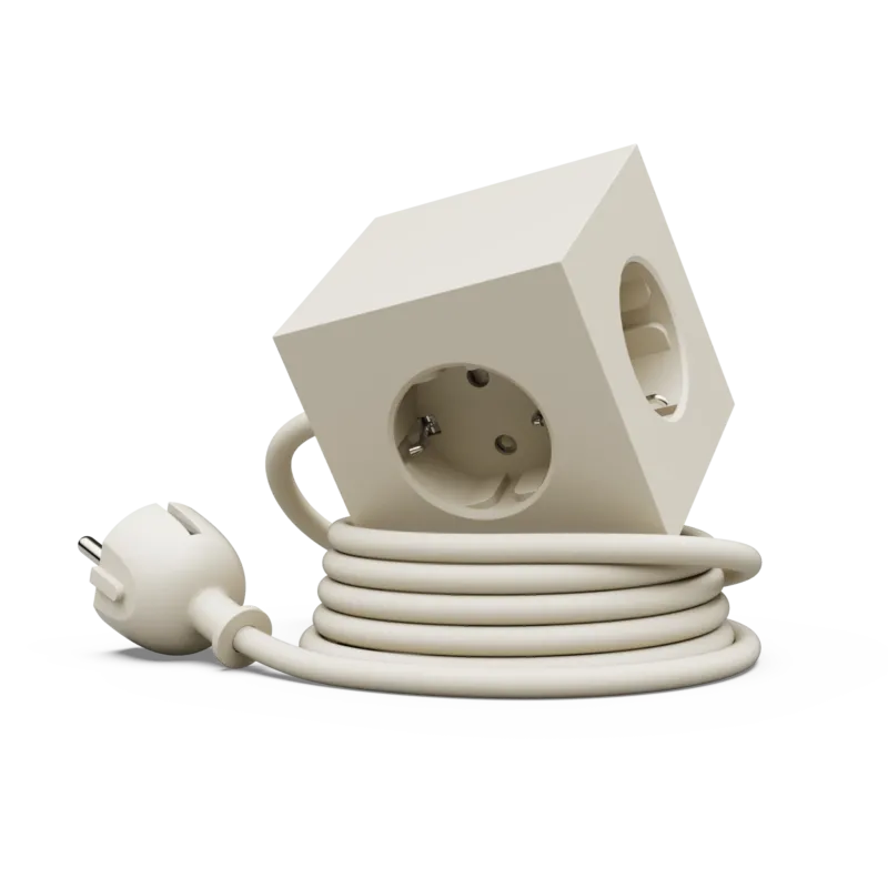 Multiprise USB-C 30W 1.8m beige Square 1 - Avolt - The Cool Republic