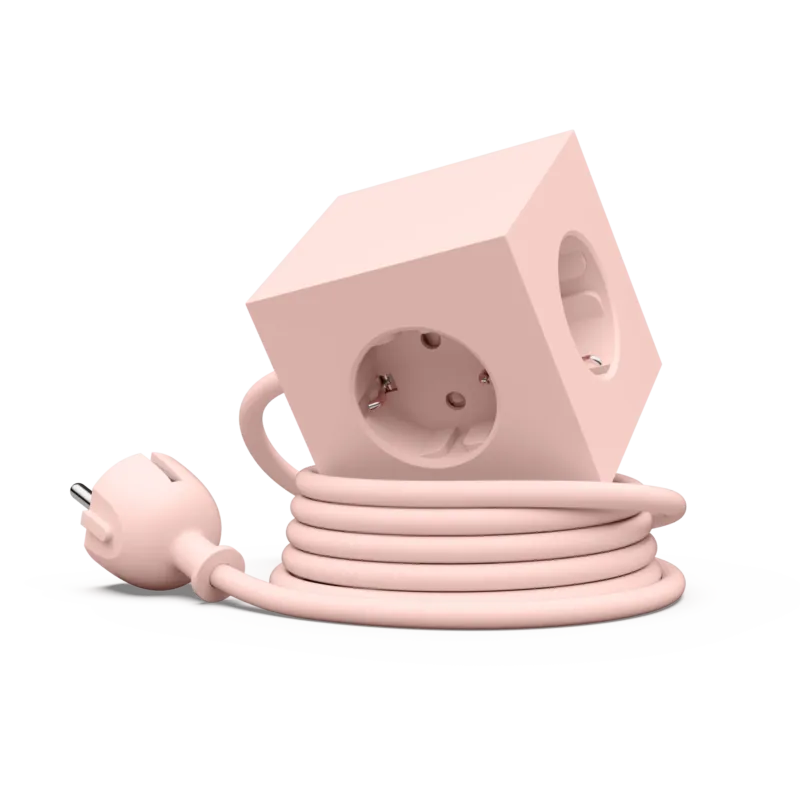 Multiprise USB-C 30W 1.8m rose Square 1 - Avolt - The Cool Republic