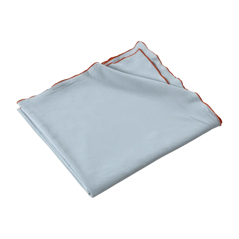 Nappe en coton lavé bleu ciel 170 x 300 cm - The Cool Republic - The Cool Republic