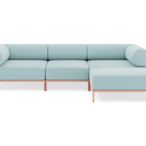 Noah Sofa - 3-Sitzer mit Chaise - Beigerot