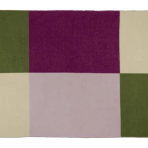 Plaid en laine violet, lilas, vert 200x150cm Hilu - Noo.ma