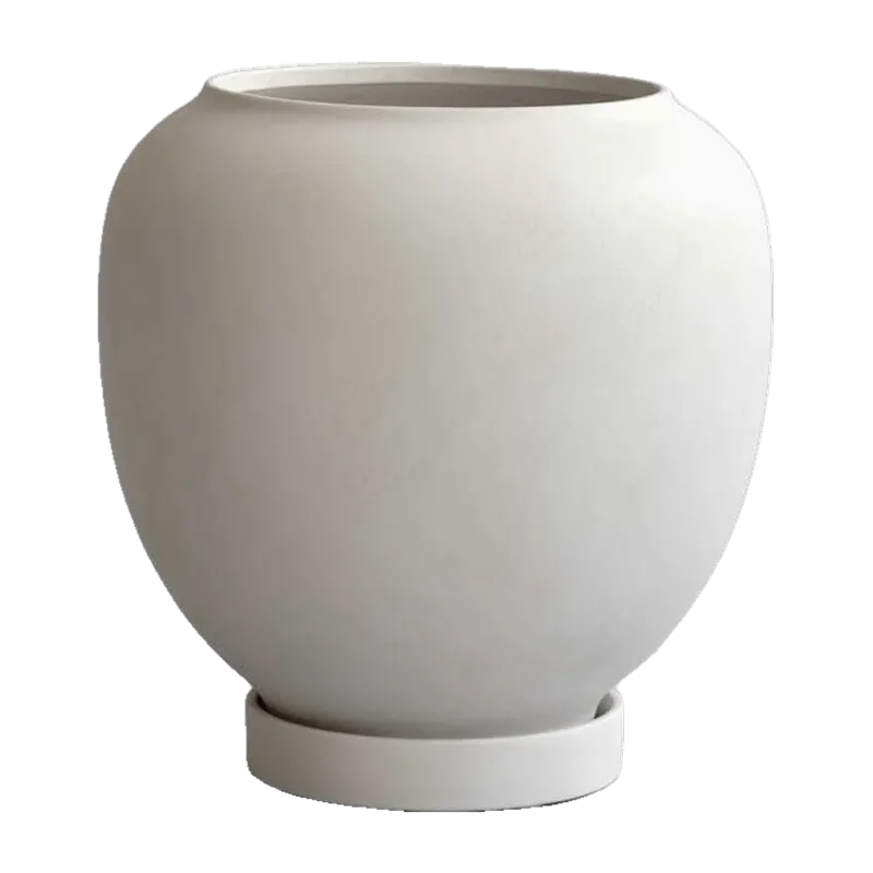 Pot de fleur en fibre blanc 32x34cm - 101 Copenhagen