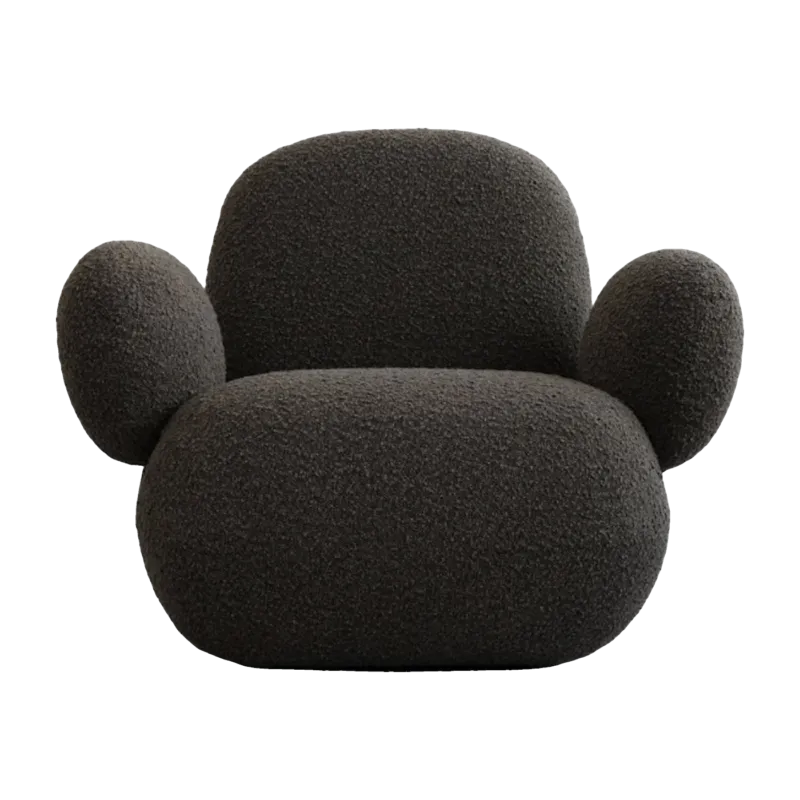 Toe Armchair, Flat - Deep Taupe (A2635)
