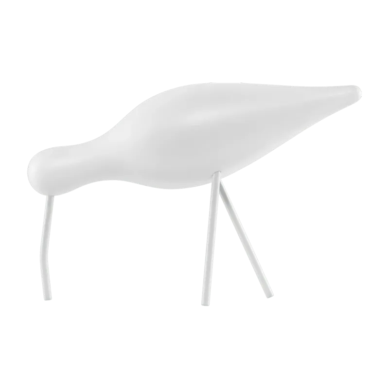 Oiseau en chêne blanc et pieds en acier blancs L Shorebird blanc / blanc - Normann Copenhagen - The Cool Republic