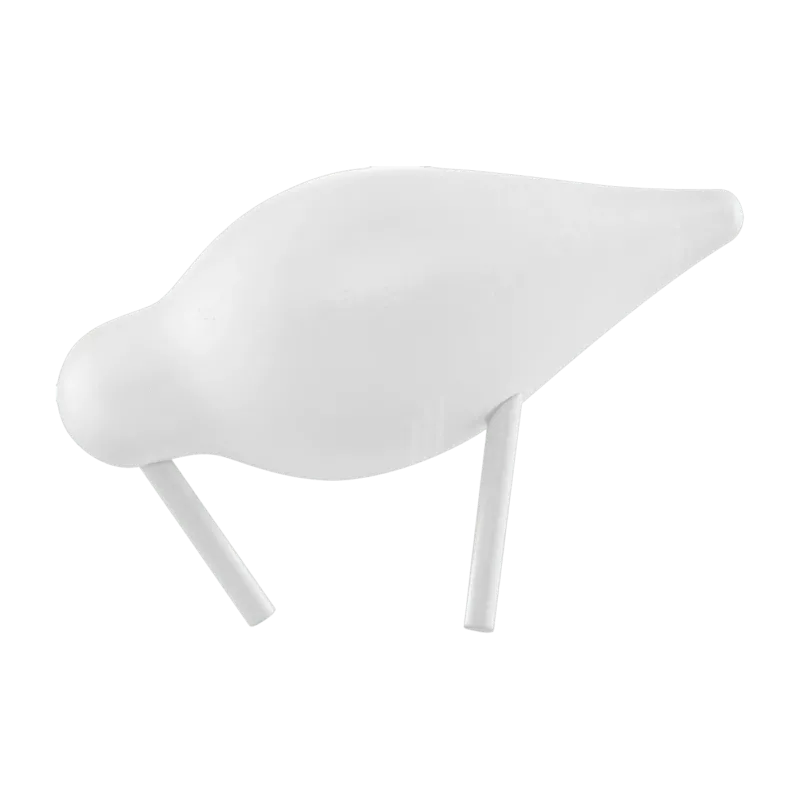 Oiseau en chêne blanc et pieds en acier blancs S Shorebird blanc / blanc - Normann Copenhagen - The Cool Republic