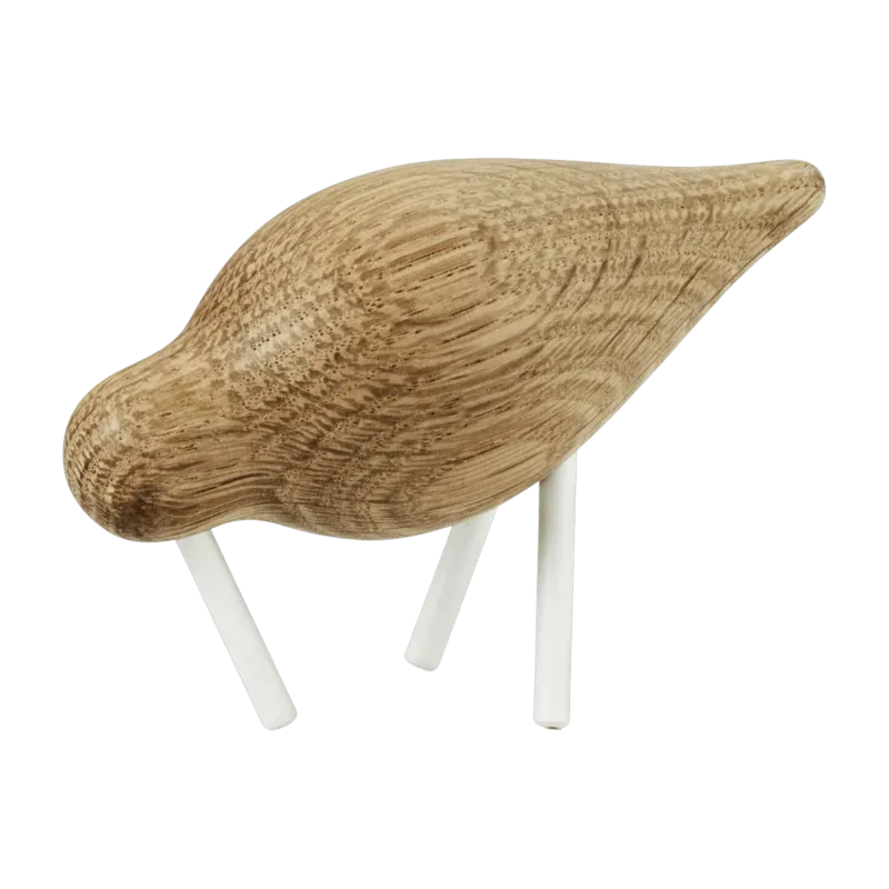 Oiseau en chêne et pieds en acier blancs S Shorebird blanc - Normann Copenhagen - The Cool Republic