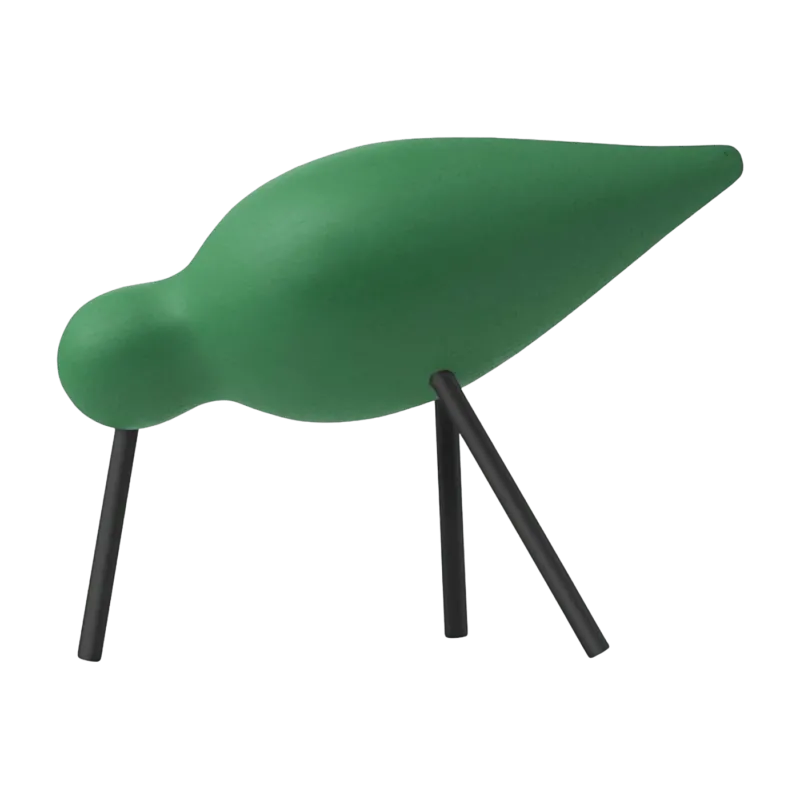 Oiseau en chêne vert et pieds en acier noirs M Shorebird vert - Normann Copenhagen - The Cool Republic
