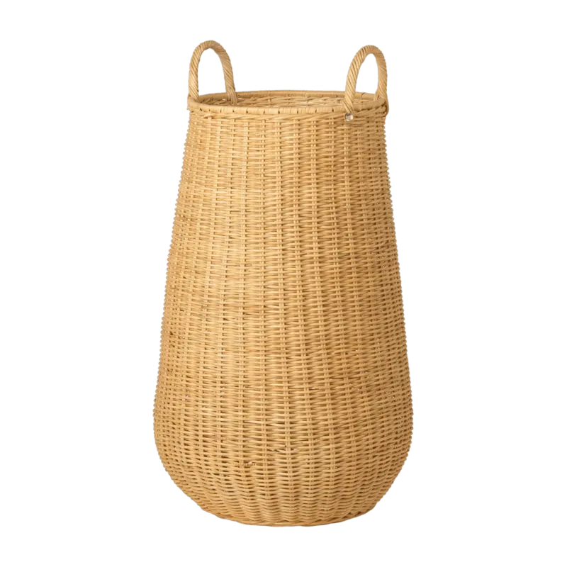 Panier à linge tissé naturel en rotin - Ferm Living - The Cool Republic