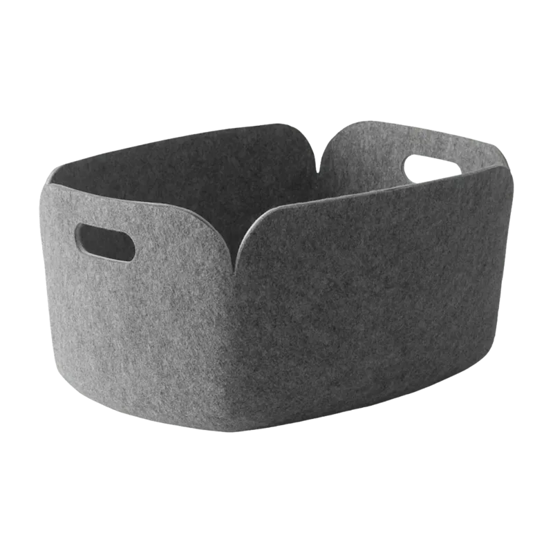 Panier de rangement recyclé gris Restore - Muuto - The Cool Republic