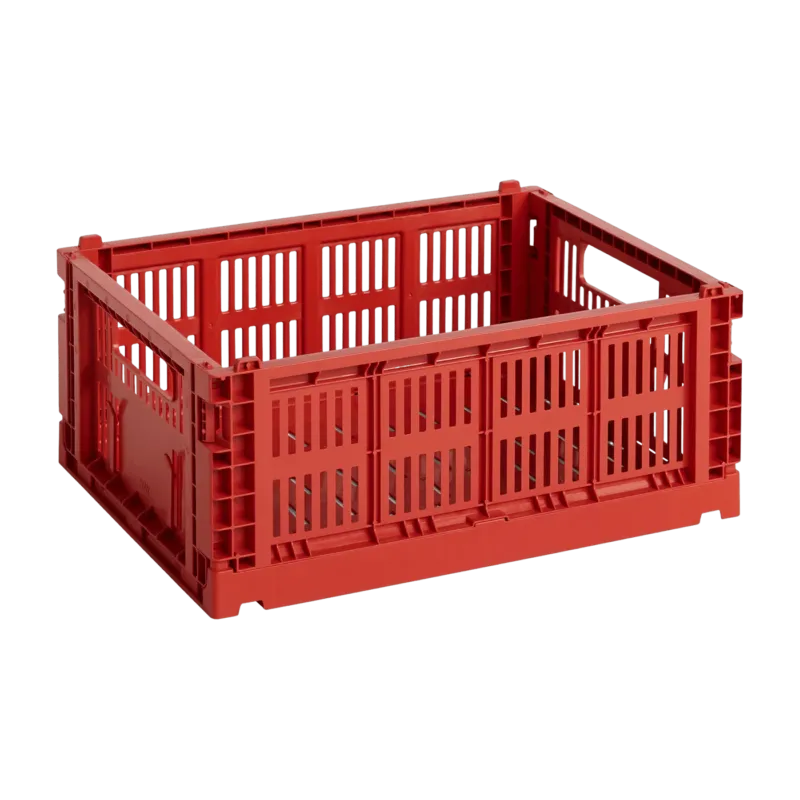 Panier en matière recyclée rouge M Colour Crate - HAY - The Cool Republic