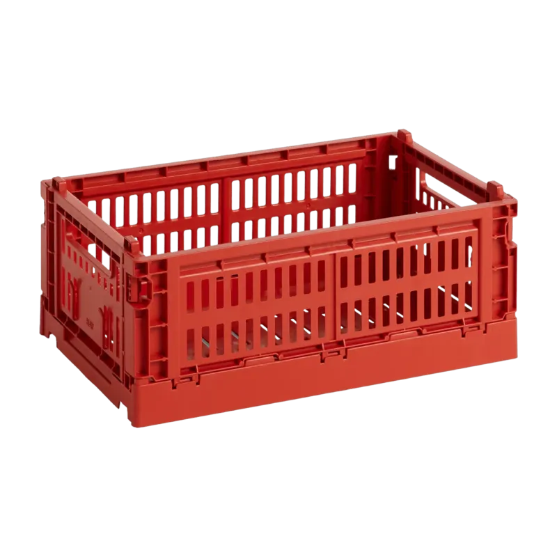 Panier en matière recyclée rouge S Colour Crate - HAY - The Cool Republic