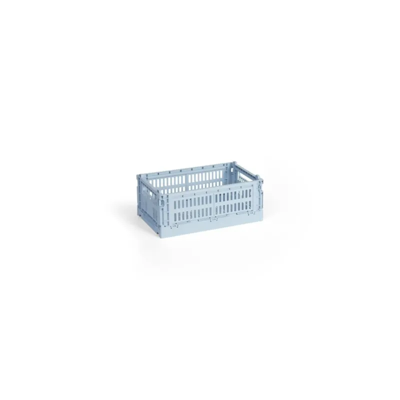 Panier en plastique recyclé bleu ciel 26,5 x 17 x 10,5 cm Colour Crate - HAY - The Cool Republic