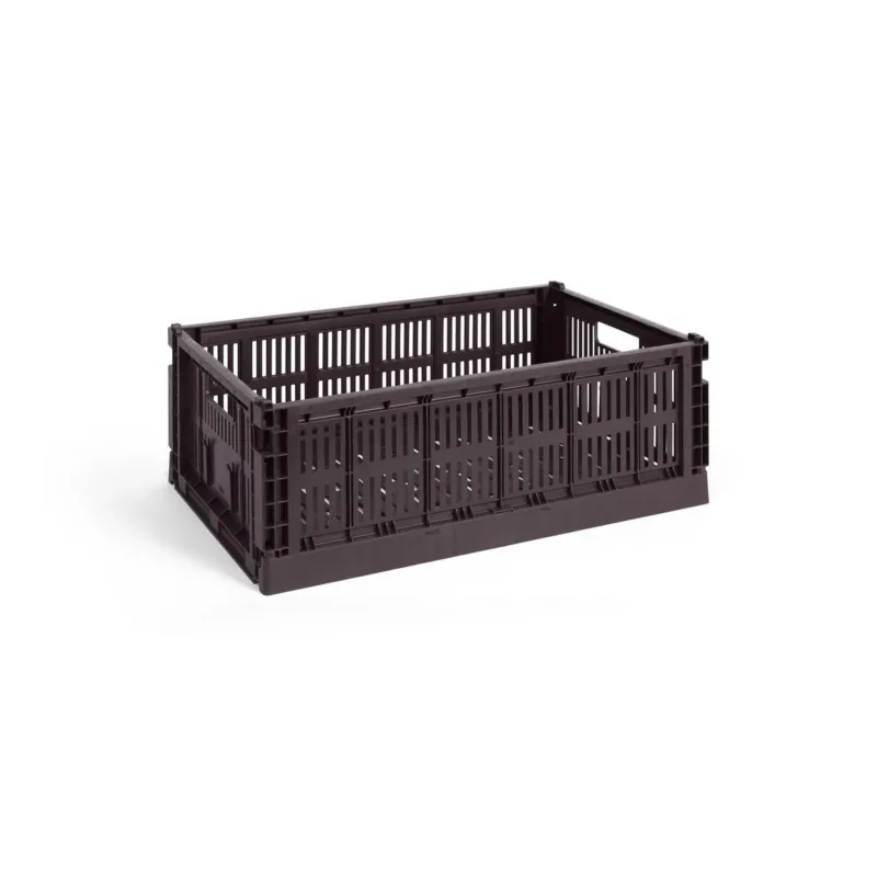 Panier en plastique recyclé bordeaux 53 x 34,5 x 18,5 cm Colour Crate - HAY - The Cool Republic