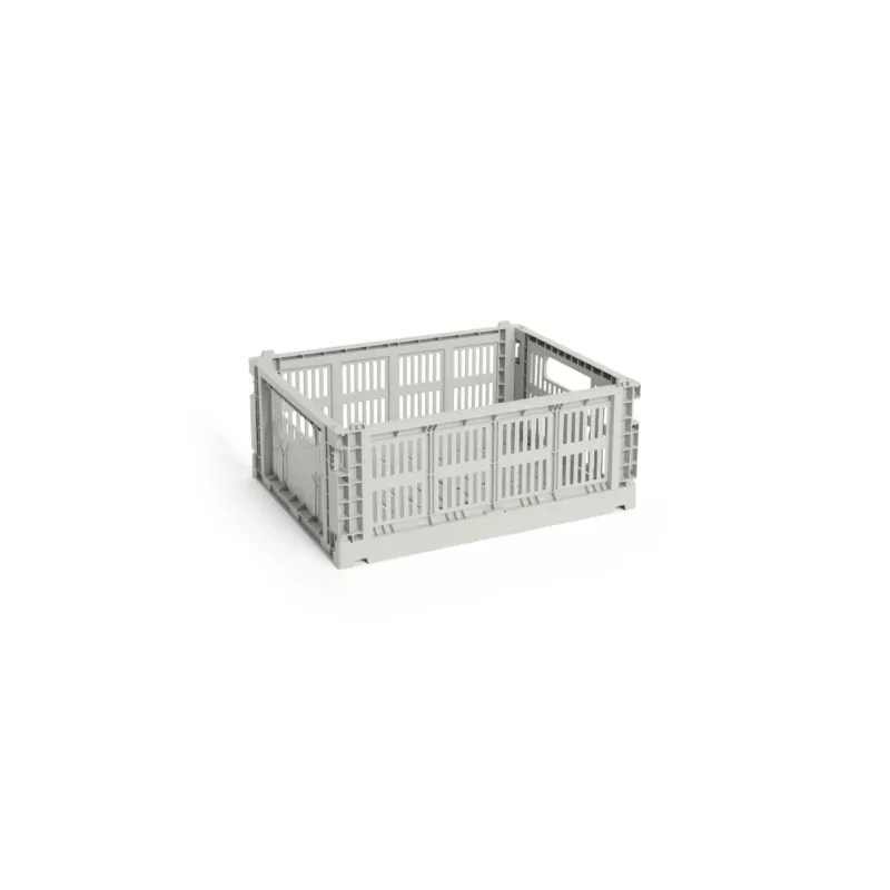 Panier en plastique recyclé gris 26,5 x 34,5 x 14 cm Colour Crate - HAY - The Cool Republic