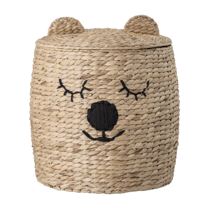 Panier ours en jonc Nature - Bloomingville mini - The Cool Republic