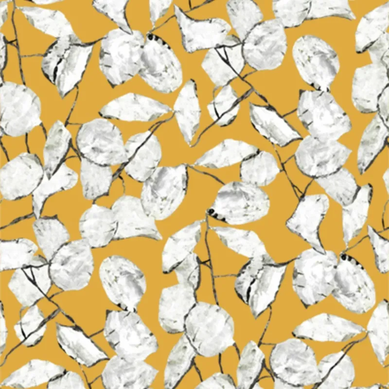 Papier peint jaune safran Monnaie de Pape Raccordable - Edito - The Cool Republic