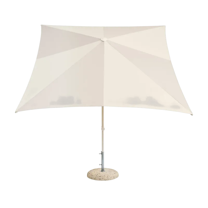 Parasol carré blanc et gris clair 240x240x248cm Terrazza - HAY - The Cool Republic