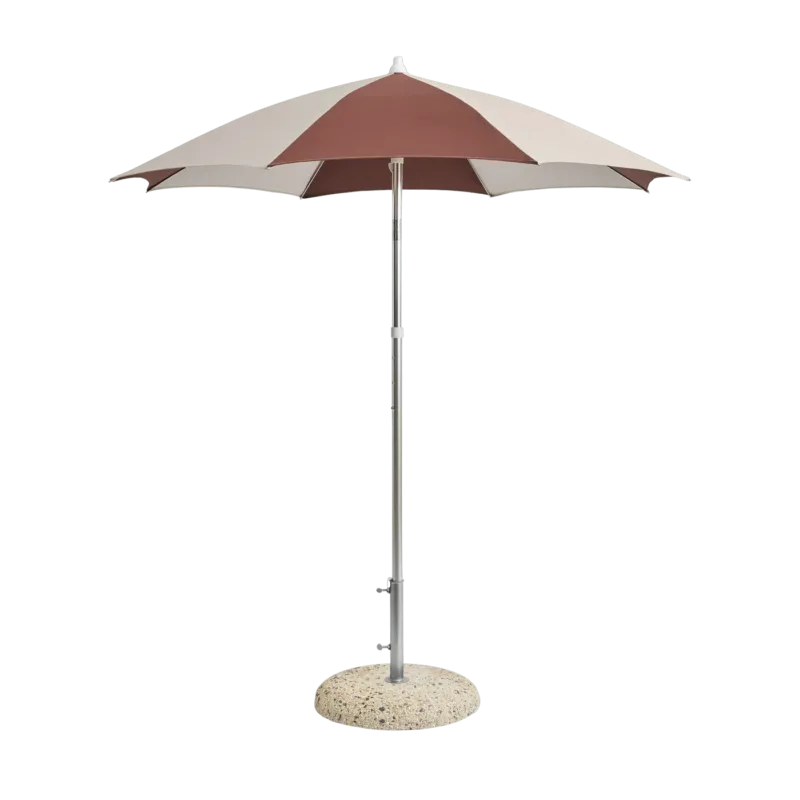 Parasol octogonal blanc et bordeaux 200x200x223cm Terrazza - HAY - The Cool Republic