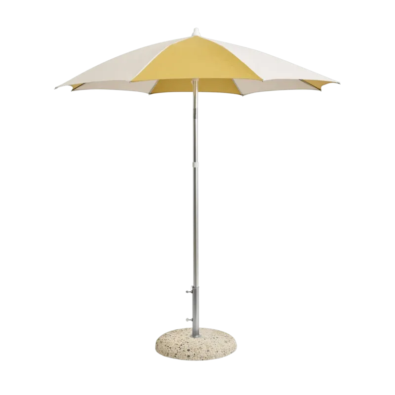 Parasol octogonal jaune et blanc 200x200x223cm Terrazza - HAY - The Cool Republic