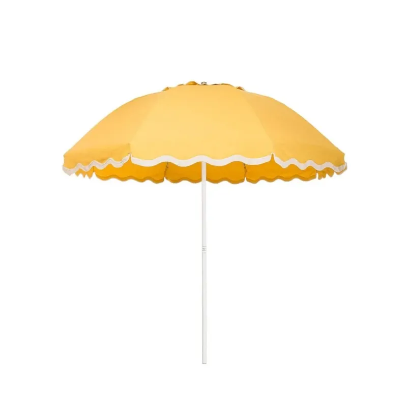 Parasol rond en tissu jaune Rivie Mimosa 220cm The Club - Business & Pleasure - The Cool Republic