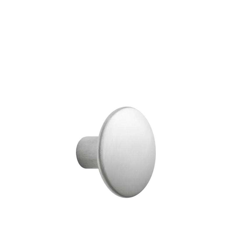 Patère ronde en aluminium gris 3,9 cm Dots - Muuto - The Cool Republic