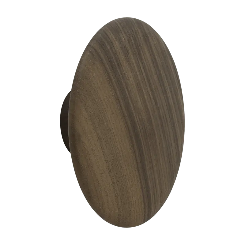Patère ronde en noyer naturel 17 cm The Dots - Muuto - The Cool Republic