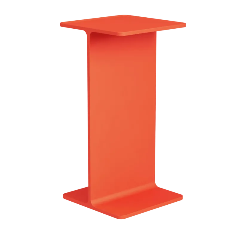 Pedestal en aluminium orange 15x30cm Museum - String furniture - The Cool Republic