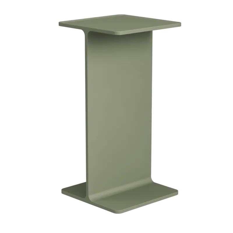 Pedestal en aluminium vert sauge 15x30cm Museum - String furniture - The Cool Republic
