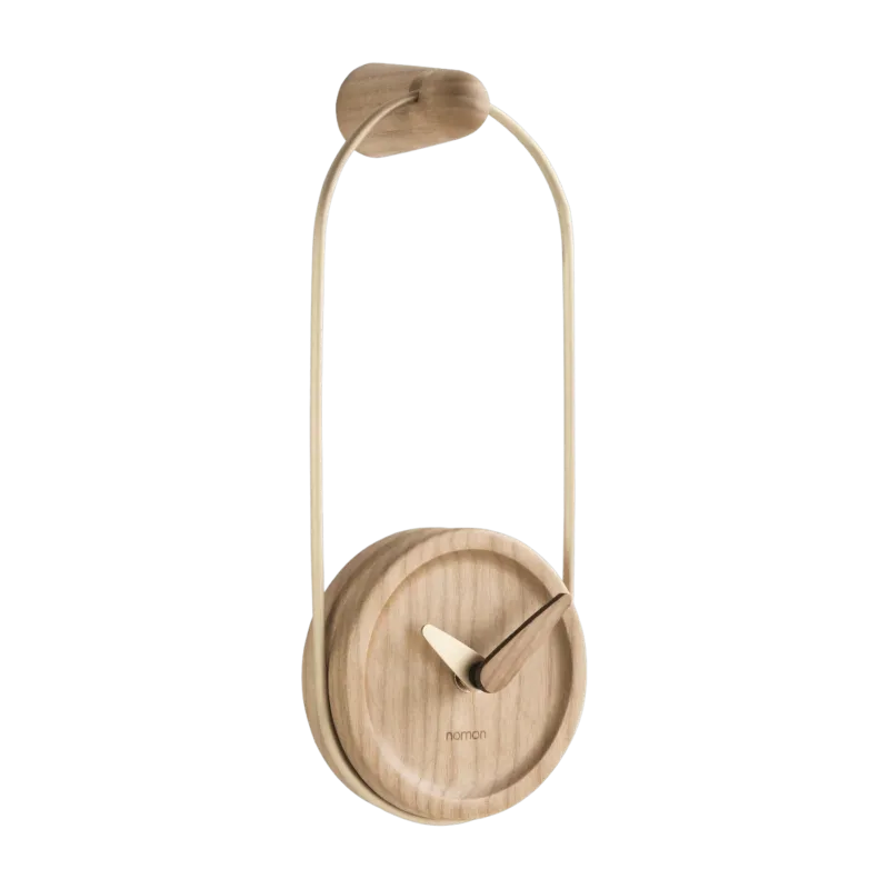 Pendule en chêne et laiton Micro Eslabón - Nomon - The Cool Republic