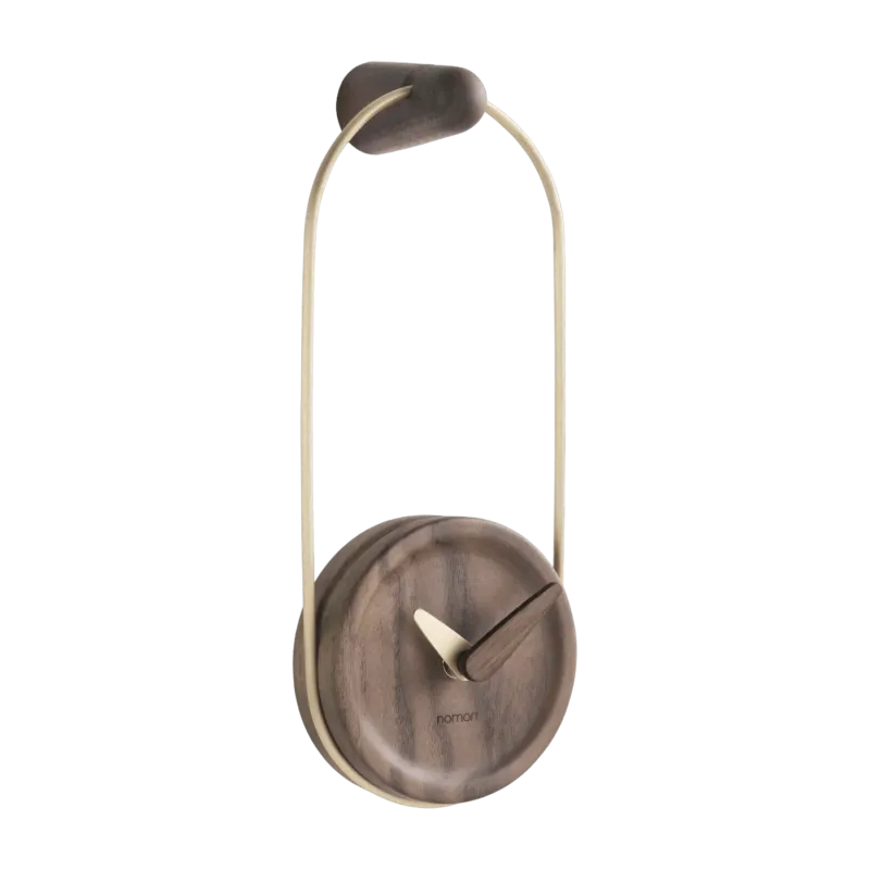 Pendule en noyer et laiton Micro Eslabón - Nomon - The Cool Republic