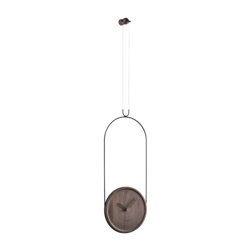 Pendule en noyer et métal noir Colgante - Nomon - The Cool Republic