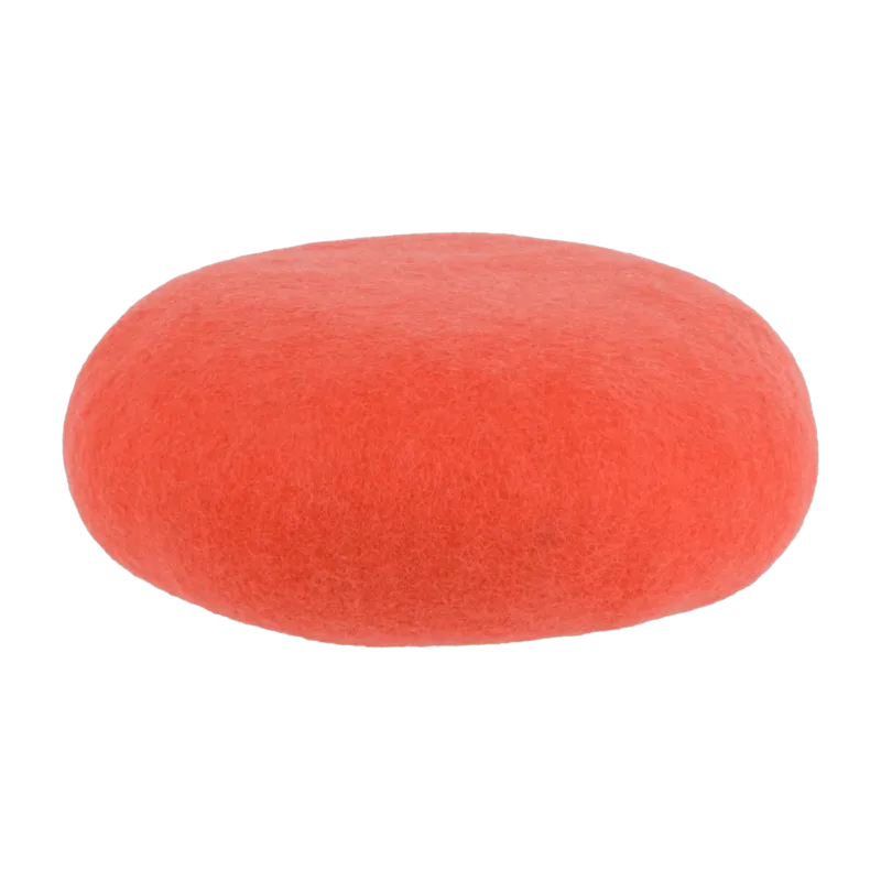 Petit pouf rond en laine corail S Felix - myfelt - The Cool Republic