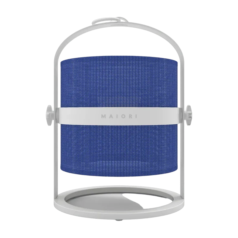 Petite lampe abat-jour bleu marine et cadre blanc La Lampe Petite - Maiori - The Cool Republic