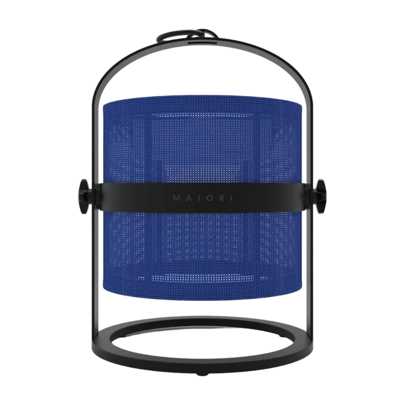 Petite lampe abat-jour bleu marine et cadre charbon La Lampe Petite - Maiori - The Cool Republic